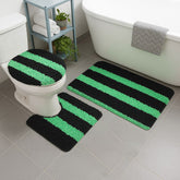 Greenway Cotton Acrylic Bathroom Mat Set Non Slip Soft Toilet Mat Set 3pcs