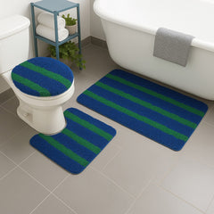 Greenway Cotton Acrylic Bathroom Mat Set Non Slip Soft Toilet Mat Set 3pcs