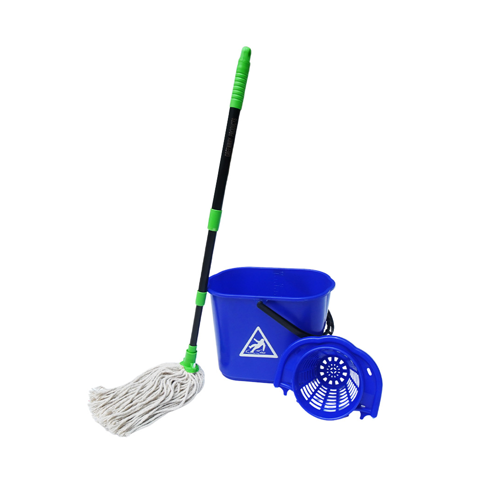 Greenway Mini Mop Cotton with Spanish Bucket 12L + 3pcs Telescopic Handle
