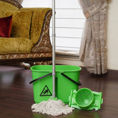 Greenway Mini Mop Cotton with Spanish Bucket 16L + 3pcs Telescopic Handle