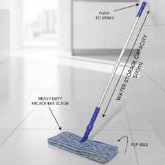 Flip Mop with Scrubber - Dual Side Scrubber