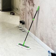 Greenway Ultra Mop Set — 3pc Telescopic Handle + Grey White (Microfiber + Scruber) Mop with Zeman Frame