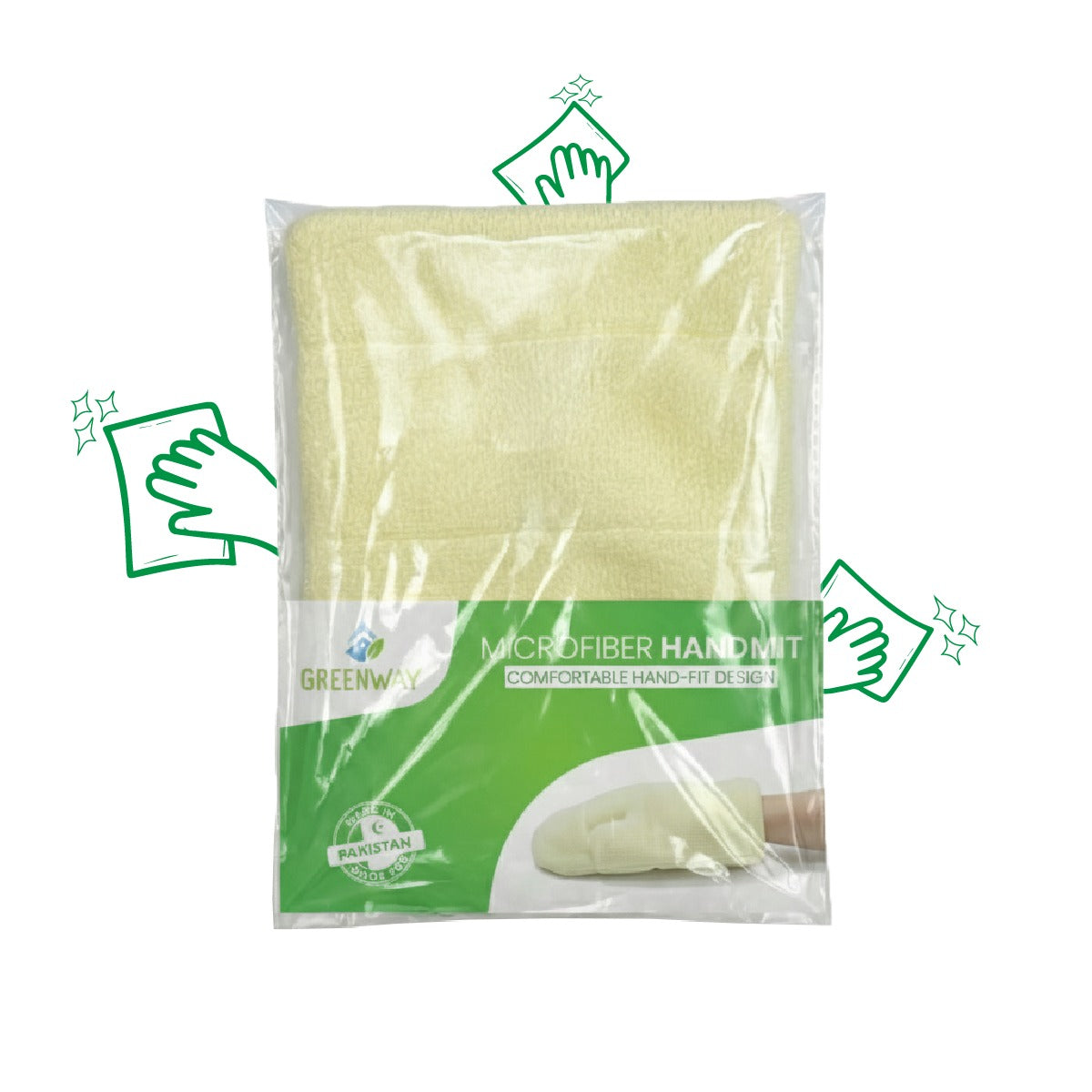 Microfiber Hand Mitt for Glass Cleaning Pair