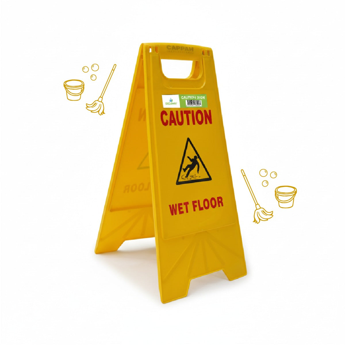 Greenway Foldable Caution Wet Floor Sign Doublside