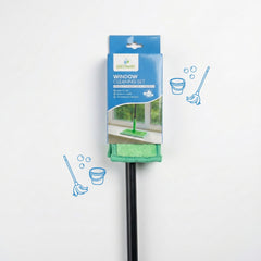 Greenway Window Cleaning Set — Velcro Frame Plastic + Aluminium Handle + Refill