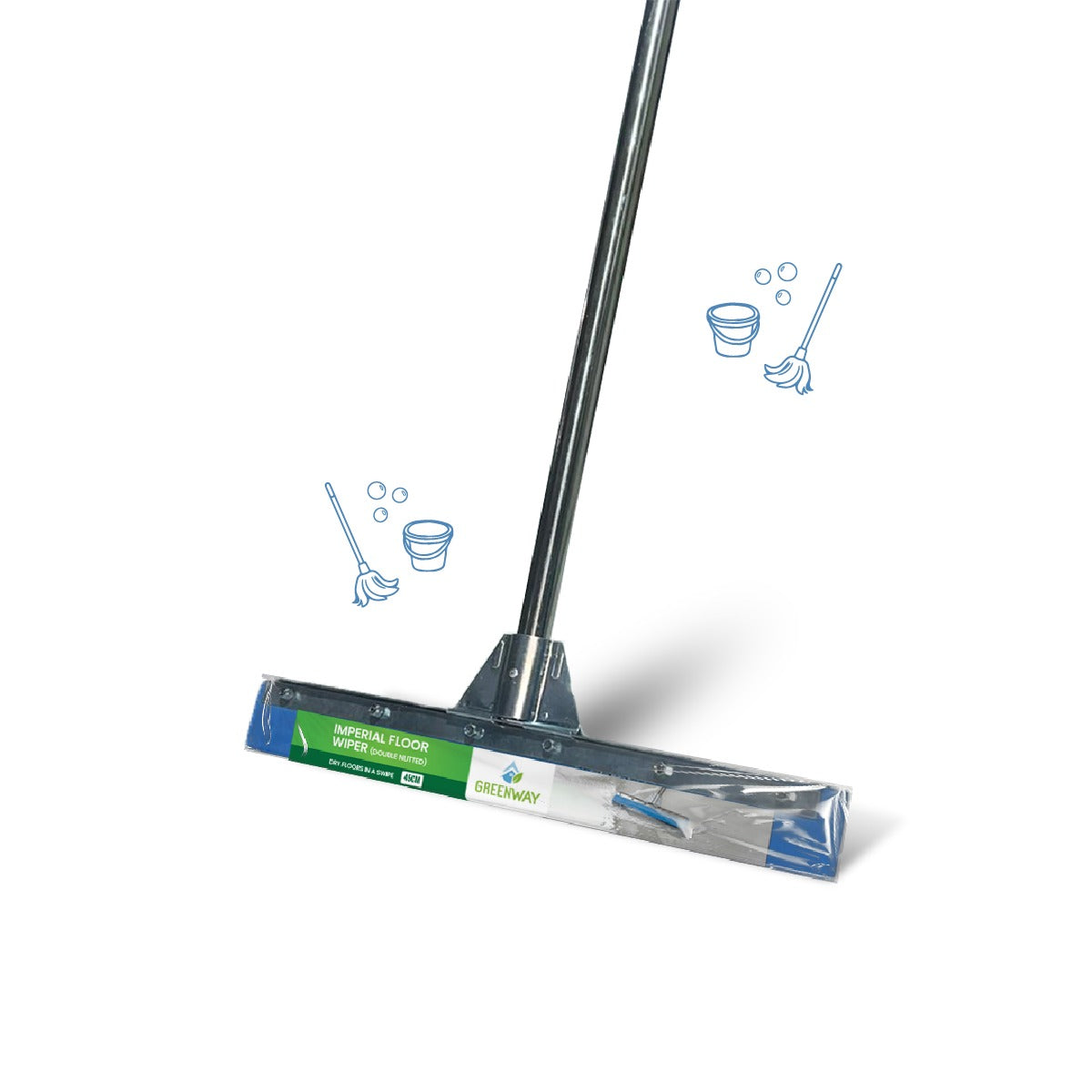 Greenway Imperial Metal Floor Wiper with 115cm handle
