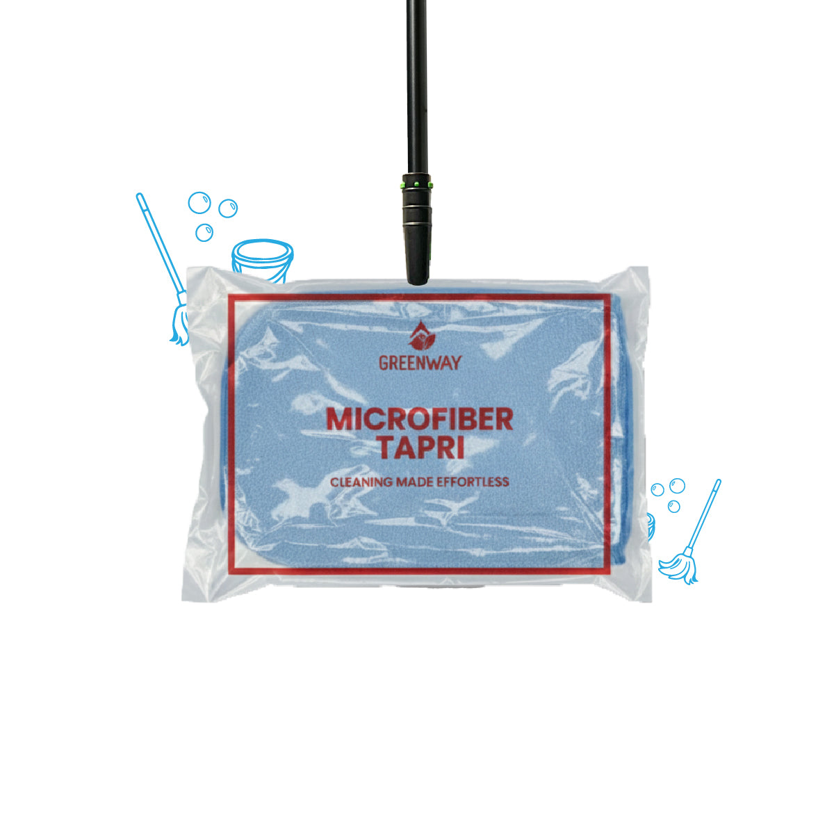 Greenway Microfiber Floor Tapri with 2pcs Extendable Telescopic Handle
