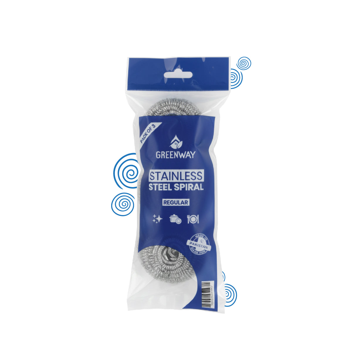 Greenway Stainless Steel Spiral – Regular | Pack of 3