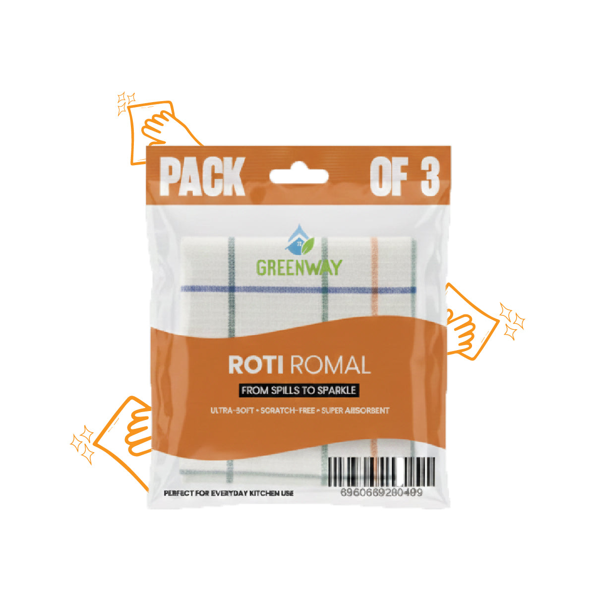Greenway Kitchen Cloth (Roti Romal) (2+1)