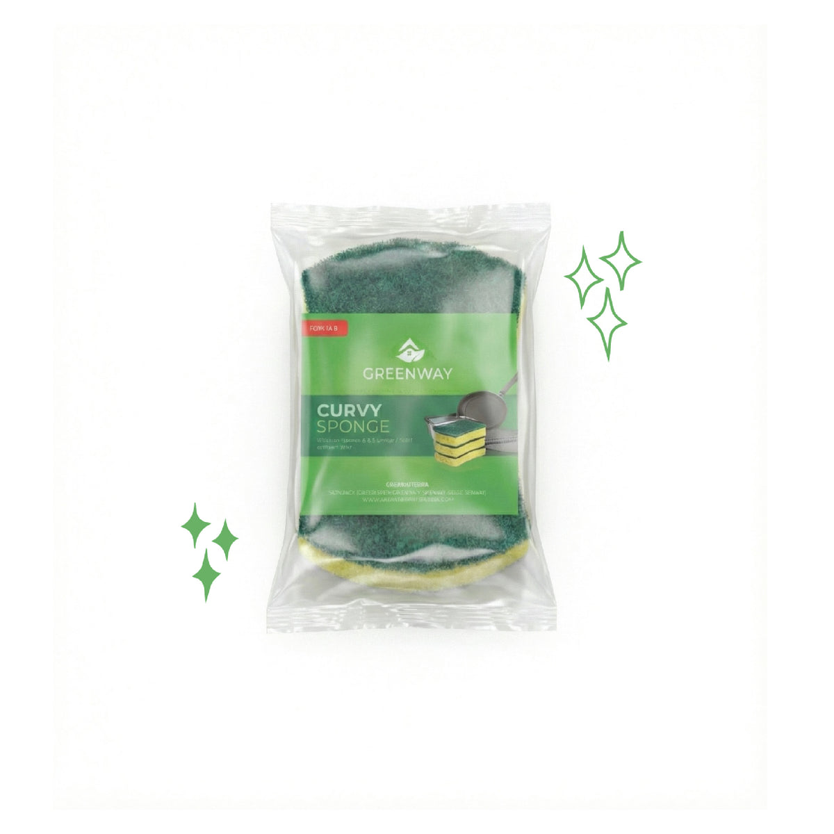 Greenway Curvy Sponges, for Washing Dishes and Cleaning Kitchen