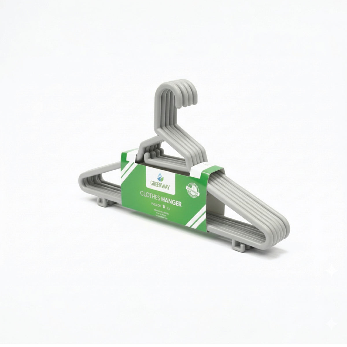 Greenway Hanger Plastic Clothes, Adult Non-Slip Windproof Hanger with Loop Hooks