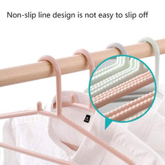 Greenway Hanger Plastic Clothes, Adult Non-Slip Windproof Hanger with Loop Hooks