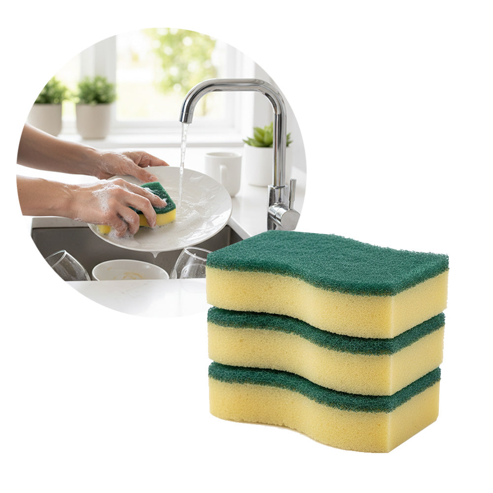 Greenway S-Shape Sponges, for Washing Dishes and Cleaning Kitchen