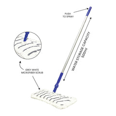 Greenway Quick Spray Water Handle — Microfiber (Grey White) Water Spray Flip Mop