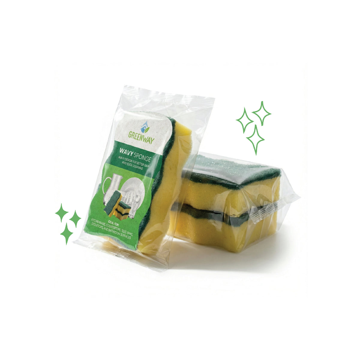 Greenway Wavy Sponges, for Washing Dishes